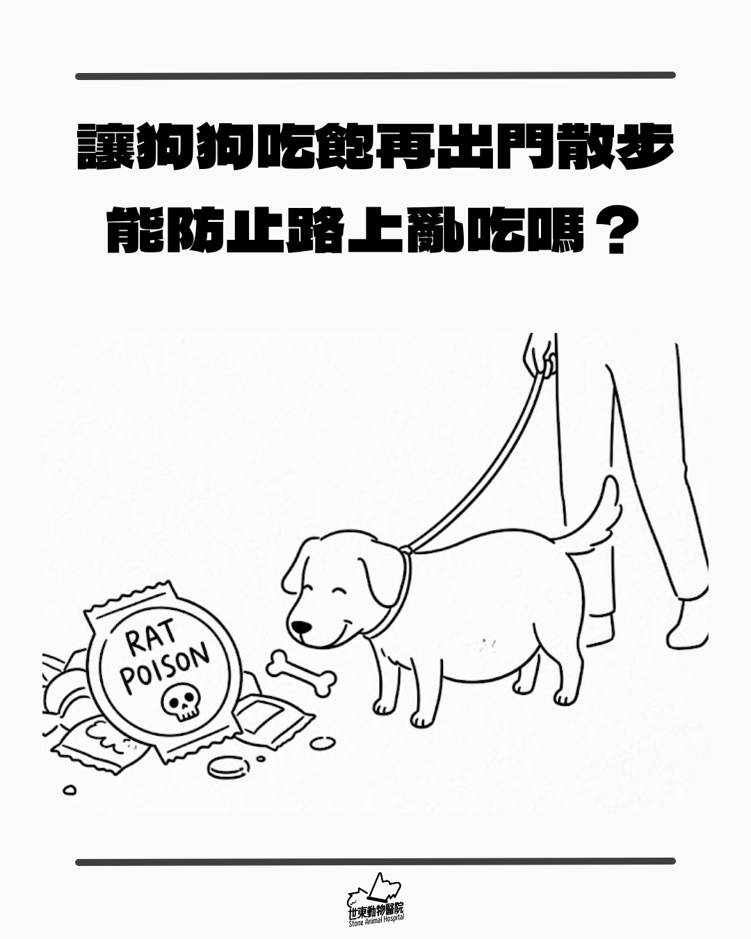 先讓狗狗吃飽再出門散步，就能防止他在路上亂吃嗎？